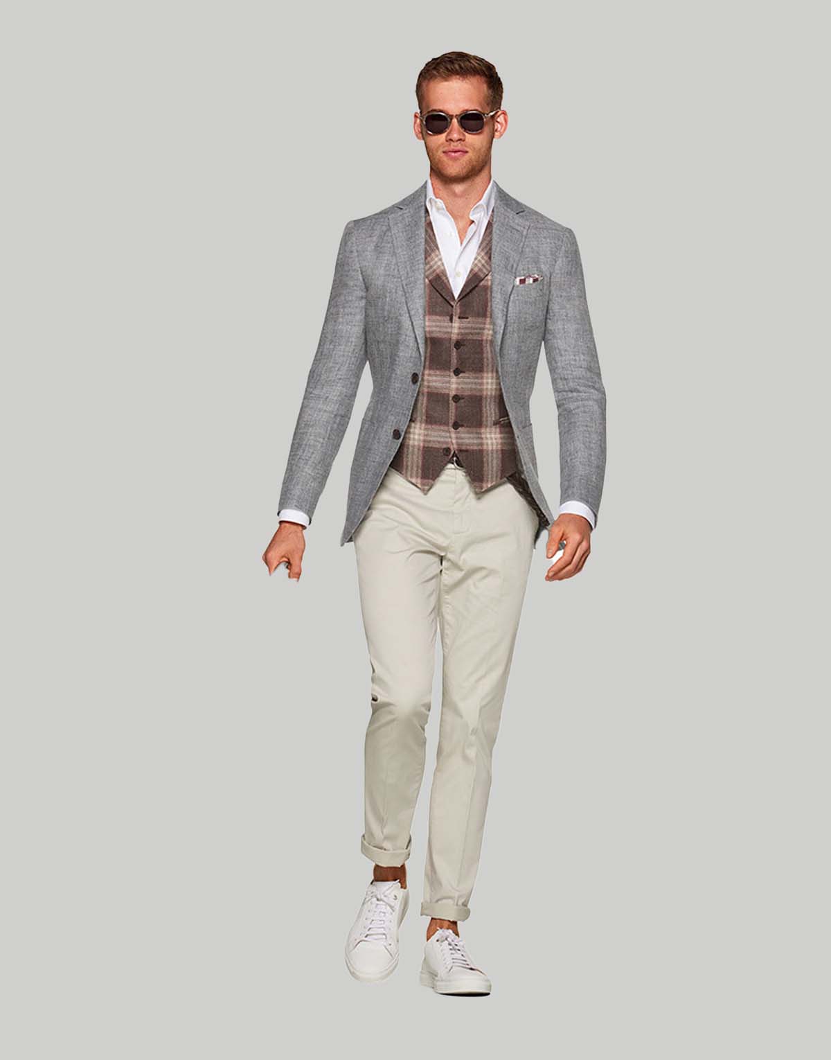 Custom-made pure wool single-breasted suit-s8805